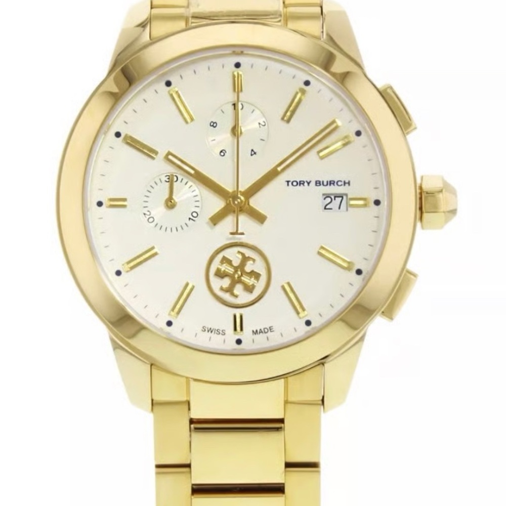 Tory Burch Gold Chronograph Watch